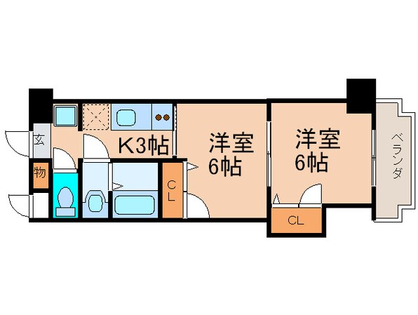 Hamiel九工大前の物件間取画像